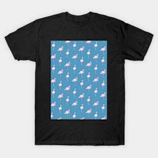 Flamingo, Flamingos pattern, Print, Tropical, Bird, Pattern, Funny art, Modern art, Wall art, Print, Minimalistic, Modern T-Shirt